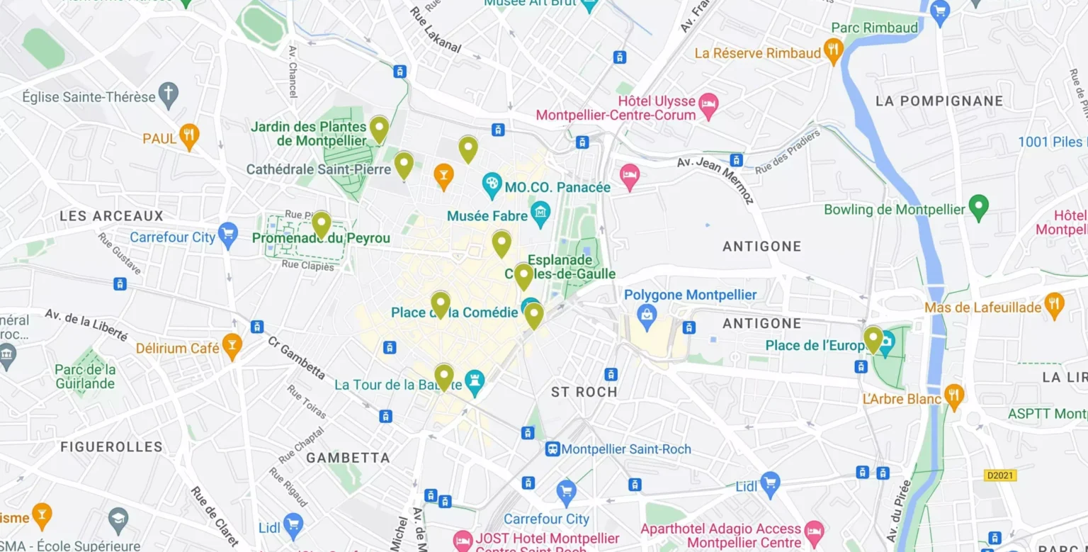 Carte Montpellier