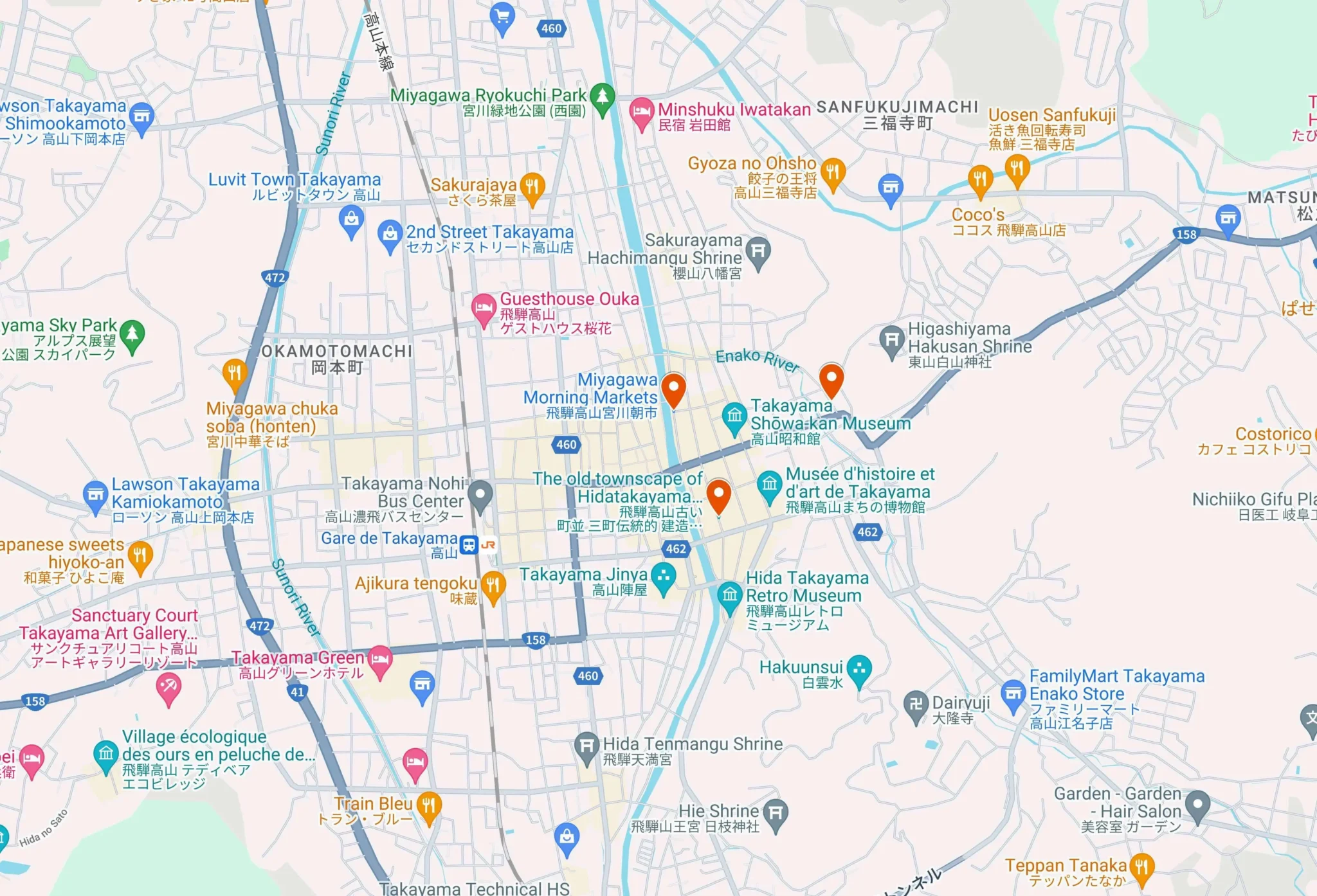 Map Takayama