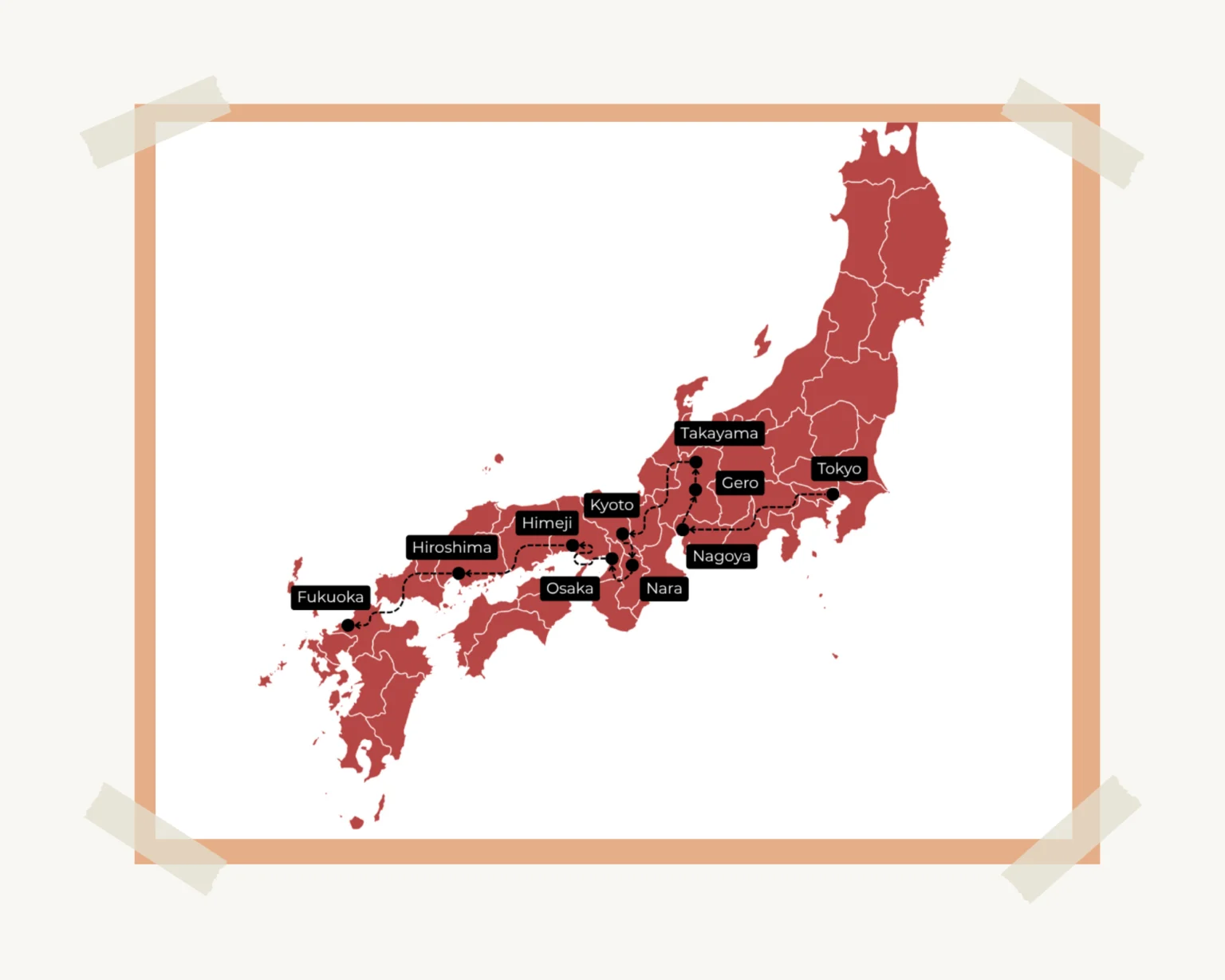 itinéraire 1 mois japon train
