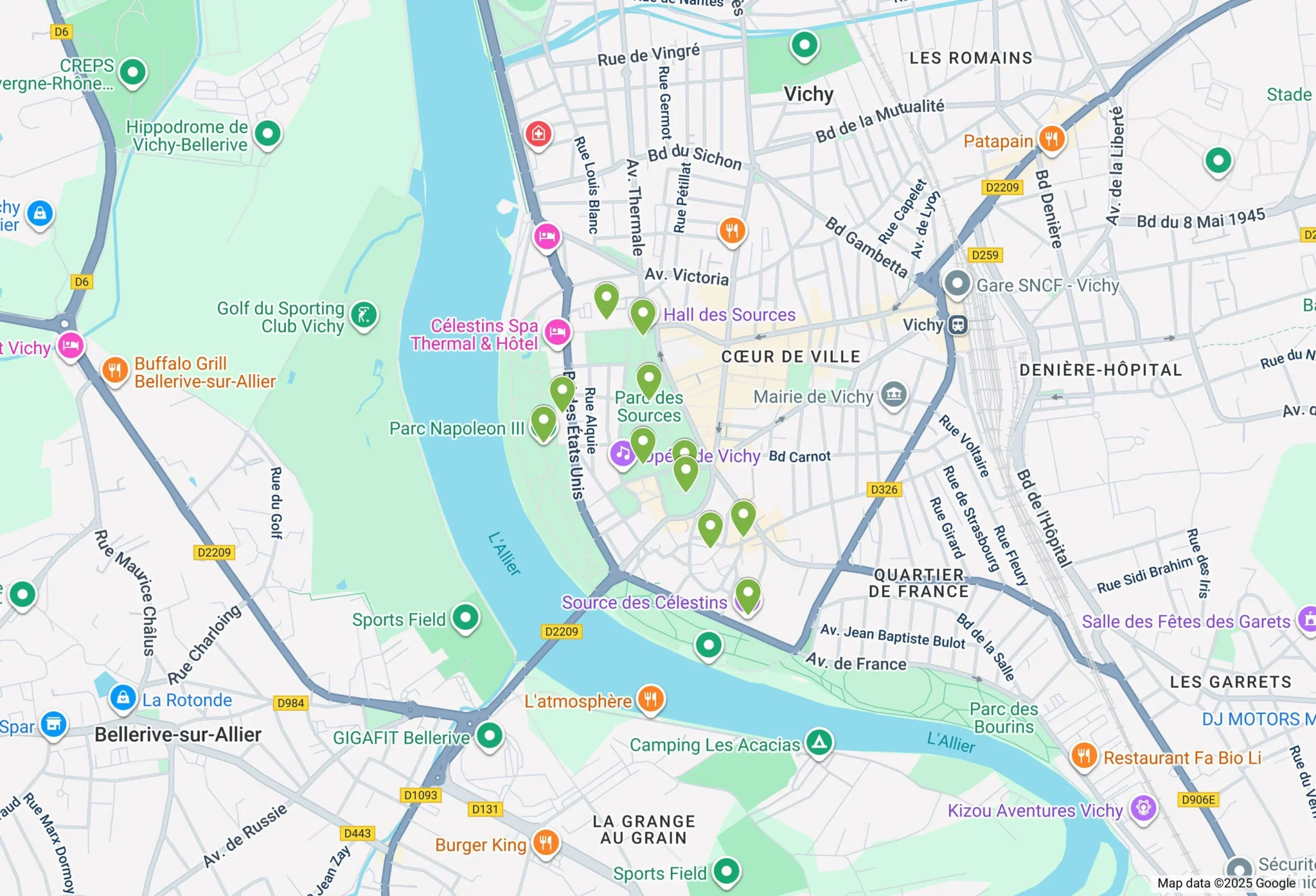 map visiter Vichy