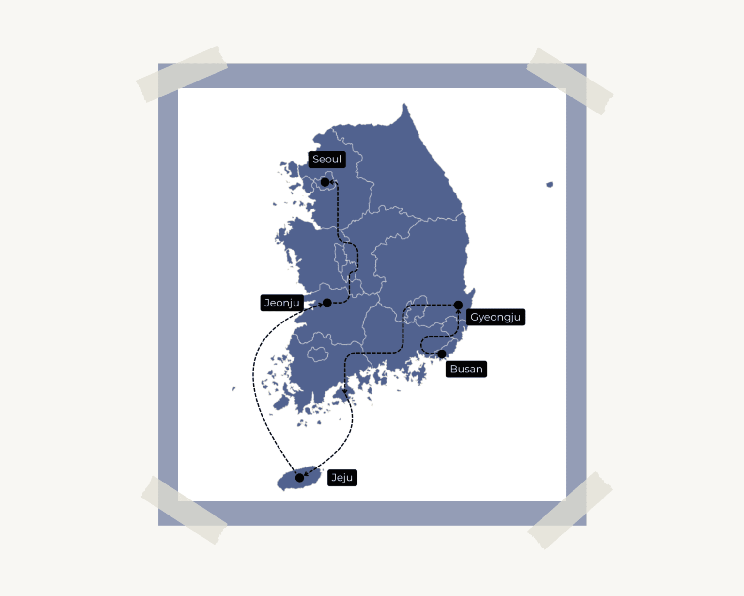 un mois corée carte